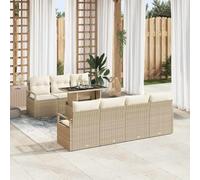 Owoxanthellate Set di 8 divani da giardino in polyrattan modulare per balcone, terrazza, salone, 75,5 kg, robusto e durevole, per giardino, balcone e terrazza