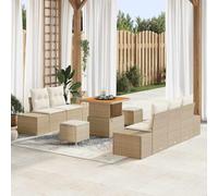 Owoxanthellate Set di divani da giardino in polyrattan, 8 pezzi, con vano portaoggetti, 80 x 80 x 71 cm, resistente agli agenti atmosferici, per balconi, terrazze, piccoli sedili