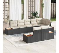 Owoxanthellate Set di divani da giardino modulari da 8 posti, in polyrattan, 62 x 62 x 69 cm, resistente alle intemperie, per la primavera e l'estate
