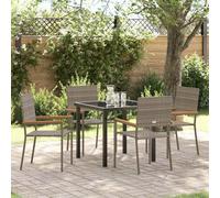Owoxanthellate Set di mobili da giardino da 80 cm, in rattan sintetico, resistente alle intemperie, leggero, per balcone, terrazza, giardino, sala da pranzo con cuscino, design moderno