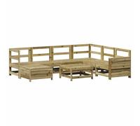 Owoxanthellate Set di mobili da giardino in legno di pino impregnato in autoclave, 62 x 62 x 70,5 cm per seduta, modulare per balconi e terrazze, per piccoli balconi, giardini e giardini d'inverno