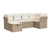 Owoxanthellate Set di mobili da giardino in polyrattan beige, 62 x 62 x 69 cm, con spazio di archiviazione e protezione dai raggi UV, per esterni, modulare per terrazze, balconi e giardini d'inverno