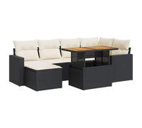 Owoxanthellate Set di mobili da giardino in rattan nero, 100 x 55 cm, regolabile in altezza, 110 kg, resistente ai raggi UV, per balconi, terrazze e giardini d'inverno