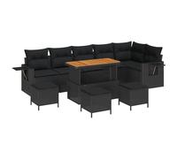 Owoxanthellate Set di mobili da giardino in rattan sintetico, 289 x 164 x 85 cm, modulare, 12 pezzi, con tavolo e sgabello, design moderno, robusto e durevole, per giardino, terrazza, balcone