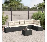 Owoxanthellate Set di mobili da giardino in rattan sintetico, modulare, 184 x 62 x 69 cm, resistente alle intemperie, per balcone, terrazza, giardino e giardino d'inverno
