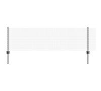Owoxanthellate Set di pannelli per recinzione per esterni, grigio, 10 x 0,6 m, set completo con 44 pali, recinzione da giardino in acciaio e PVC, stabile recinzione a griglia per giardino e terrazza