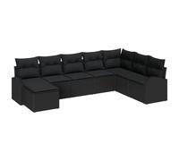 Owoxanthellate Set lounge in rattan sintetico, modulare, 289 × 179 × 85 cm, con contenitore e sacchetto impermeabile, per terrazza, balcone, giardino