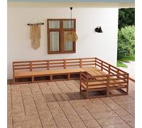 Owoxanthellate Set sala da giardino in pino massiccio, 70 x 70 x 67 cm, con imbottitura resistente alle intemperie, design moderno, robusto e modulare, per balcone, terrazza, giardino