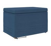 Owoxanthellate Sgabello imbottito blu, 61 x 41 x 40 cm, in legno pressato | Sgabello compatto con morbido cuscino per camera da letto e cucina, salvaspazio sotto il tavolo.