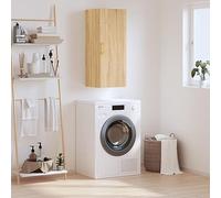 Owoxanthellate Sonoma - Armadio da parete in rovere 34,5 × 34 × 90 cm, design moderno in legno con maniglia, protezione dalla polvere, altezza salvaspazio per camera da letto, corridoio e soggiorno