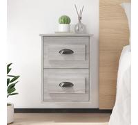 Owoxanthellate Sonoma - Comodini da parete, 41,5 x 36 x 53 cm, in legno con 2 cassetti, moderno tavolino sospeso, per camera da letto, corridoio e soggiorno