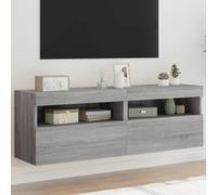 Owoxanthellate Sonoma - Mobile da parete per TV, 60 x 30 x 40 cm, in legno MDF, moderno, con illuminazione LED RGB, spazio per soggiorno, camera da letto, corridoio