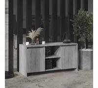 Owoxanthellate Sonoma - Mobile TV grigio 102 x 37,5 x 52,5 cm, in legno con scomparti e ante