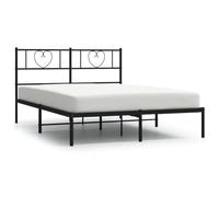 Owoxanthellate Struttura del letto con testiera in metallo nero, 120 x 190 cm, robusta rete a doghe, design moderno, alto spazio per camera da letto, camera degli ospiti, camera dei ragazzi