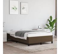 Owoxanthellate Struttura letto 120 x 190 marrone scuro in tessuto resistente con gambe di pino massiccio, design moderno e robustezza per camera da letto e camera degli ospiti