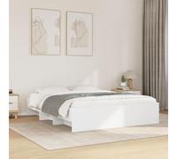 Owoxanthellate Struttura letto 160 x 200 cm, in legno bianco, rete a doghe, design moderno, robusta costruzione per camera da letto, camera dei ragazzi e camera degli ospiti