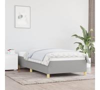 Owoxanthellate Struttura letto 80 x 200 cm, grigio chiaro in tessuto resistente con doghe in compensato, design moderno e robustezza per camera da letto e camera degli ospiti