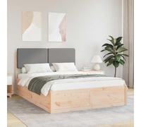 Owoxanthellate Struttura letto imbottito grigio chiaro legno di pino 140 x 200 cm, design moderno con testiera imbottita per camera da letto e camera degli ospiti