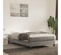Owoxanthellate Struttura per letto a molle, grigio chiaro, 120 x 200 cm, in velluto, moderna, con rete a doghe per un sonno riposante, stabile letto imbottito senza materasso, per camera da letto e