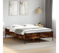 Owoxanthellate Struttura per letto in legno con gambe in acciaio, 135 x 190 cm, resistente e durevole, per camera da letto, camera degli ospiti e camera dei ragazzi