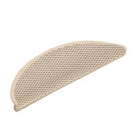 Owoxanthellate Tappetini per gradini, autoadesivi, colore beige berberbero, set da 15 pezzi, design moderno, lavabile, effetto sisal, antiscivolo, per corridoio, soggiorno, camera da letto