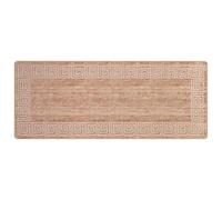 Owoxanthellate Tappeto a passatoia moderno per corridoio, antiscivolo, lavabile, comodo in velour, per camera da letto e soggiorno, 100 x 350 cm, colore: bianco