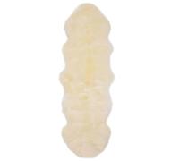 Owoxanthellate Tappeto a pelo lungo, 180 x 60 cm, in vera pelliccia di agnello, per soggiorno e camera da letto, design morbido per un'atmosfera calda e accogliente