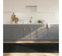 Owoxanthellate Tappeto in bambù grigio, 100 x 500 cm, antiscivolo e robusto, per soggiorno, corridoio e camera da letto, design moderno con fascino naturale