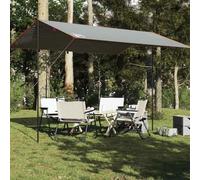 Owoxanthellate Tarp 400 x 294 cm grigio arancione 210D Oxford robusto telo impermeabile per campeggio, trekking, spiaggia e giardino