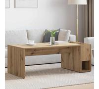 Owoxanthellate Tavolino da caffè in legno di quercia Artisan, 101,5 x 50 x 37 cm, con design moderno e trasparente, grande ripiano robusto e durevole, per soggiorno, camera da letto, corridoio