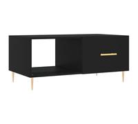Owoxanthellate Tavolino da caffè nero 90 x 50 x 40 cm in legno dal design moderno con spazio di archiviazione e robusto tavolo per Living Room, camera da letto e ufficio