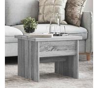 Owoxanthellate Tavolino grigio Sonoma 55 x 54,5 x 45 cm in legno regolabile in altezza ed allungabile, moderno tavolino laterale per soggiorno, camera da letto, ufficio