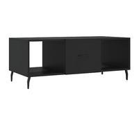 Owoxanthellate Tavolino nero 102 x 50 x 40 cm, in legno con 3 scomparti e gambe in ferro, design moderno, robusto e durevole, per Living Room Bedroom and Home Office