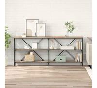 Owoxanthellate Tavolo consolle in rovere Artisan, 180 x 30 x 75 cm, in legno con gambe in ferro, design industriale, per corridoio, soggiorno, camera da letto