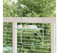 Owoxanthellate Tavolo da balcone sospeso pieghevole verde menta, 60 x 39 x 65 cm, in acciaio regolabile in altezza, pieghevole, resistente alle intemperie, per piccoli balconi, terrazze, giardino