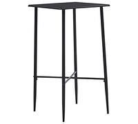 Owoxanthellate Tavolo da barba, nero, 60 x 60 x 111 cm, MDF, in acciaio PVC, moderno, robusto, salvaspazio, per cucina, sala da pranzo, bistro