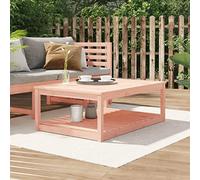 Owoxanthellate Tavolo da giardino 121 x 82,5 x 45 cm, non trattato, robusto tavolo da salotto con ripiano, effetto legno resistente alle intemperie, design moderno per terrazza, balcone e campeggio