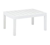 Owoxanthellate Tavolo da giardino bianco, 78 x 55 x 38 cm, in plastica, design moderno, resistente alle intemperie e leggero, pieghevole, per balcone, terrazza, campeggio