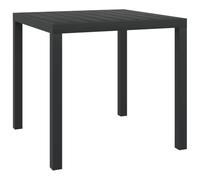 Owoxanthellate Tavolo da giardino pieghevole, 80 x 80 x 74 cm, in WPC e alluminio nero, design moderno, robusto e durevole, per giardino, balcone, terrazza, campeggio