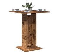 Owoxanthellate Tavolo da pranzo Bistro in legno vecchio 60 x 60 x 75 cm, in legno dal design moderno, robusto e facile da pulire, piccolo tavolo da cucina per sala da pranzo, cucina, ufficio