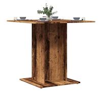 Owoxanthellate Tavolo da pranzo effetto legno vecchio, 80 x 80 x 75 cm, piccolo tavolo quadrato da cucina facile da pulire, design moderno, per sala da pranzo, soggiorno