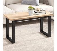 Owoxanthellate Tavolo da tavolo 90 x 40 x 2,5 cm, in legno massello non trattato, moderno design rustico, piastra multifunzione per Living Room Home Office and Creative Studio