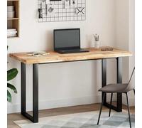 Owoxanthellate Tavolo in legno di acacia, 140 x 60 x 4 cm, rettangolare, design moderno, robusto e durevole, per casa, ufficio, gioco, cucina, sala da pranzo