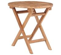 Owoxanthellate Tavolo pieghevole in teak, 45 cm, pieghevole, resistente alle intemperie, per balcone, campeggio, piccolo tavolino da caffè in legno massiccio