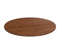 Owoxanthellate Tavolo rotondo in rovere 90 cm marrone scuro 1,5 cm spessore legno massello rustico pronto all'uso per sala da pranzo caffetteria casa ufficio