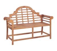 Owoxanthellate Teak Marlboro - Panchina da giardino in legno massiccio resistente alle intemperie, 127 x 58,5 x 92,5 cm, design classico, per giardino, balcone, terrazza