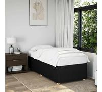 Owoxanthellate Telaio letto 80 x 200 cm, in tessuto nero, per letto singolo con rete a doghe, stabile, design moderno, confortevole per camera da letto, camera degli ospiti, camera dei ragazzi