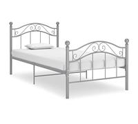 Owoxanthellate Telaio letto grigio metallo 90 x 200 cm design moderno struttura robusta con rete a doghe Easy Assembly per camera da letto e camera dei ragazzi