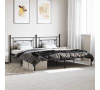 Owoxanthellate Telaio letto in metallo 200 x 200 cm, con testiera, robusto telaio in acciaio, 207 x 206 x 97 cm, design moderno e spazio sotto il letto, adatto per camera da letto, camera degli ospiti