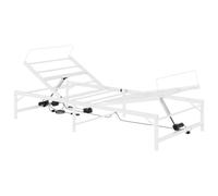 Owoxanthellate Telaio per letto elettrico, 90 x 190 cm, regolabile, bianco | Stabile rete a doghe in acciaio per camera da letto motorizzata con telecomando e staffa antiscivolo sulla pediera.
